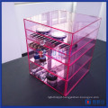 China Manfuacturer Custom Pink 5 Tier Acrylic Makeup Organizer